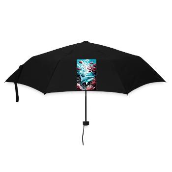 Shark | Great White Shark | Sea creature | Fish - Umbrella (small) - black - Front