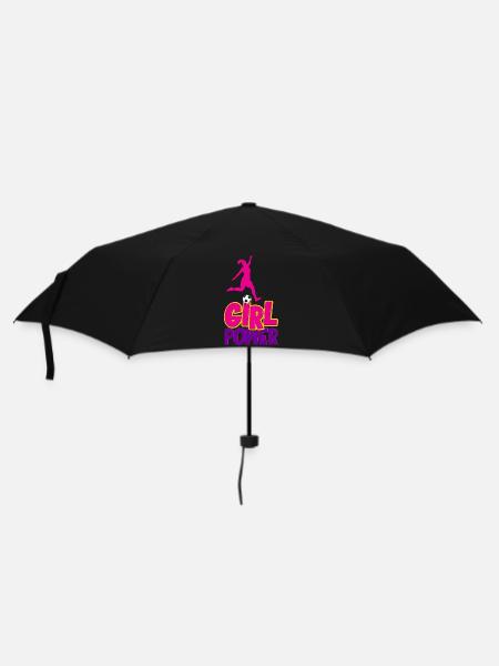 soccer girl power - Regenschirm (klein) - Schwarz
