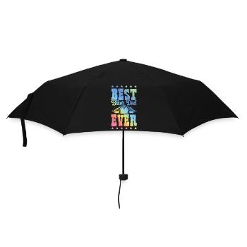 Biker Dad Spruch Papa - Regenschirm (klein) - Schwarz - Vorne
