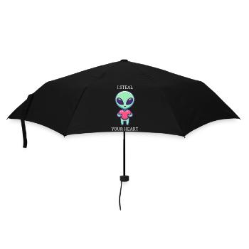 Amour extraterrestre - Les cœurs de la Saint-Valentin dans l’espace - Parapluie standard - noir - Devant
