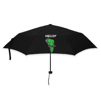 Bird Saying, Parrot, Animal Lover, Pet, Zoo - Umbrella (small) - black - Front