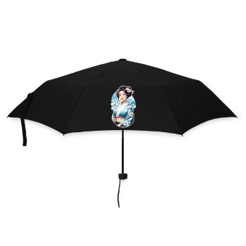 japonaise en kimono - japon - manga - Parapluie standard - noir - Devant