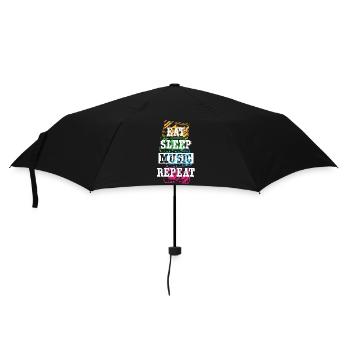 Manger Dormir Musique Répéter - Parapluie standard - noir - Devant