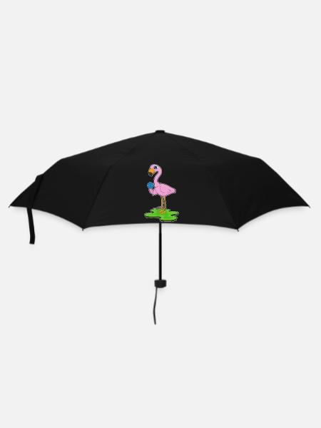 Flamingo Lutscher  - Regenschirm (klein) - Schwarz