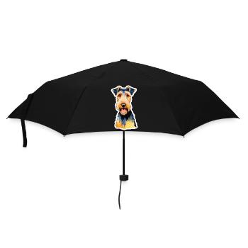 Airedale Terrier Aquarelle - Parapluie standard - noir - Devant