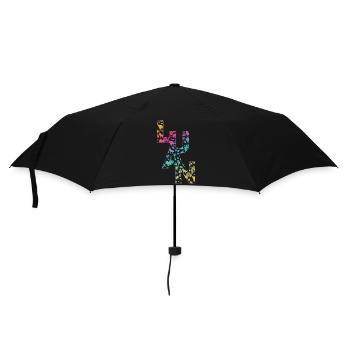 LUAN - Beautiful boy name with dinosaur - Umbrella (small) - black - Front