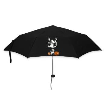 Zebra Halloween Zombie - Regenschirm (klein) - Schwarz - Vorne