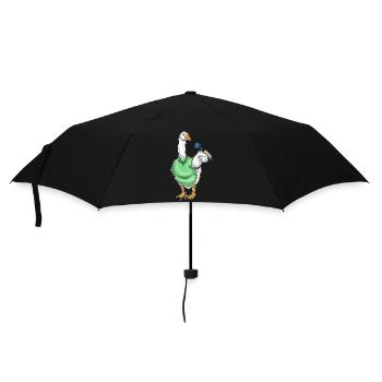 Ente Dart Dartpfeil - Regenschirm (klein) - Schwarz - Vorne
