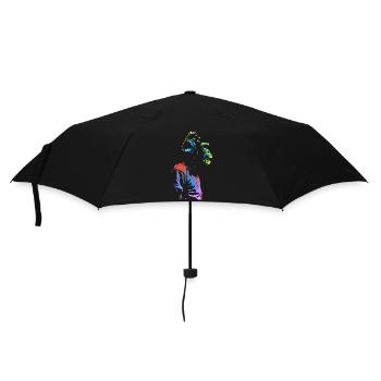 Monkey with Headphones 🎧 - Umbrella (small) - black - Front