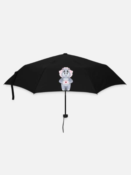 Nilpferd Braut Brief Hochzeit - Regenschirm (klein) - Schwarz