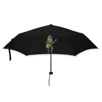 Katze - Regenschirm (klein) - Schwarz - Vorne