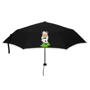 Kuh Yoga Fitness Meditation - Regenschirm (klein) - Schwarz - Vorne