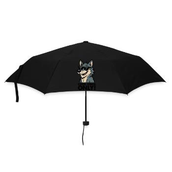 wolf sonnenbrille cool - Regenschirm (klein) - Schwarz - Vorne