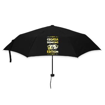 Croatia Drinking Saying - Umbrella (small) - black - Front