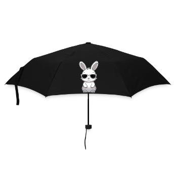 Lapin cool avec des lunettes de soleil - Parapluie standard - noir - Devant