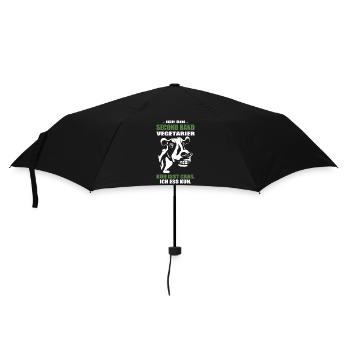 La vache végétarienne mange de l’herbe Je mange de la vache - Parapluie standard - noir - Devant