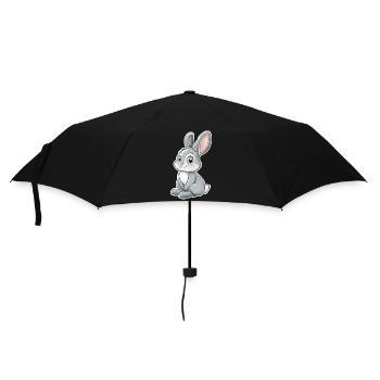 Hase - Regenschirm (klein) - Schwarz - Vorne