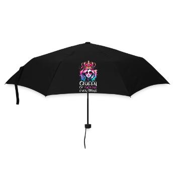 Königin Von Allem Mit Attitüde Und Stil - Regenschirm (klein) - Schwarz - Vorne