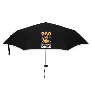 Papa-Geburtstags-Entenparty - Regenschirm (klein) - Schwarz - Vorne