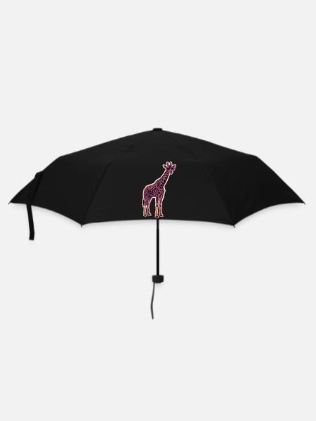 Coole Giraffe Sonnenbrille - Regenschirm (klein) - Schwarz