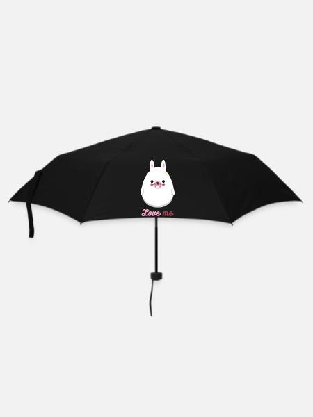 Kaninchen - Regenschirm (klein) - Schwarz
