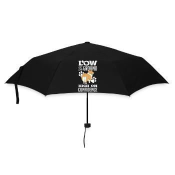 Short Legs, Tall Setting, Corgi - Umbrella (small) - black - Front