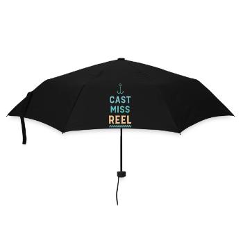 Anker und Wellen werfen Miss Reel - Regenschirm (klein) - Schwarz - Vorne