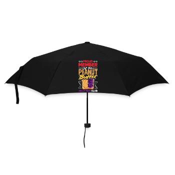 Erdnussbutter & Marmelade Partnerlook Design - Regenschirm (klein) - Schwarz - Vorne