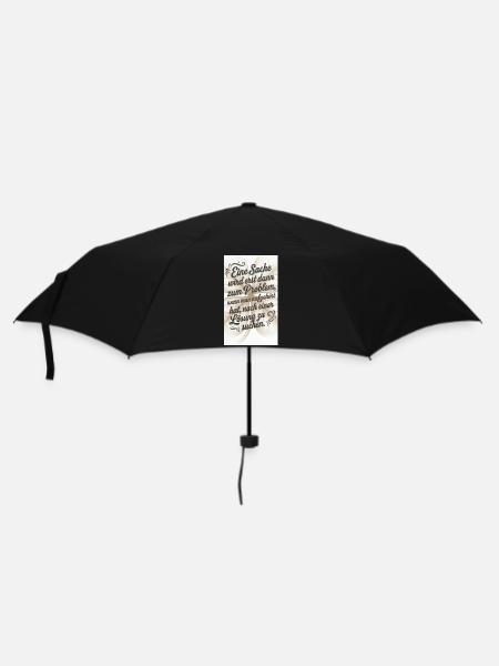 Lösungsfindung Zitat Typografie - Regenschirm (klein) - Schwarz