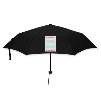 GEBURTSTAG, ALLES GUTE ZUM GEBURTSTAG, ALLES GUTE ZUM GEBURTSTAG - Regenschirm (klein) - Schwarz - Vorne