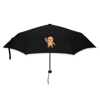 Faultier - Regenschirm (klein) - Schwarz - Vorne