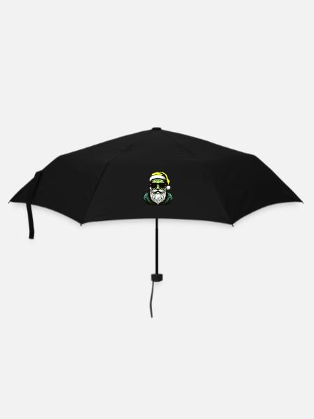 Weihnachtsmann Cool Santa - Regenschirm (klein) - Schwarz
