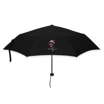 Pinscher Dog Christmas Skateboard - Umbrella (small) - black - Front
