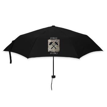 Stonemason Stone Sculptor Saying - Umbrella (small) - black - Front