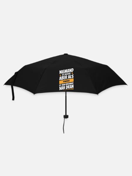Niemand ist perfekt - Pfarrer - Spruch - Regenschirm (klein) - Schwarz