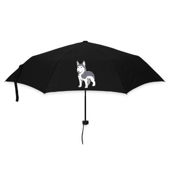 Husky - Regenschirm (klein) - Schwarz - Vorne