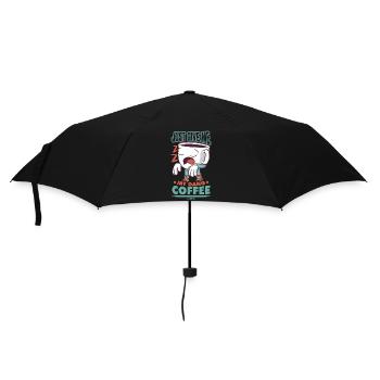 Café Espresso Capuccino Office Fun Cadeau - Parapluie standard - noir - Devant
