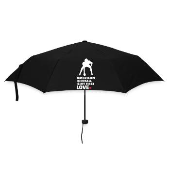 Ich Liebe Den Amerikanischen Fußball Stylish - Regenschirm (klein) - Schwarz - Vorne