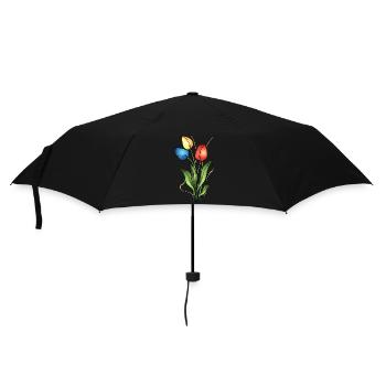Fleur - Parapluie standard - noir - Devant