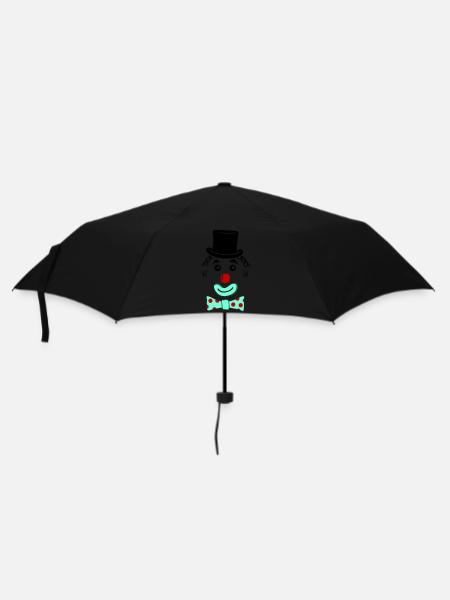 clown smile - Regenschirm (klein) - Schwarz