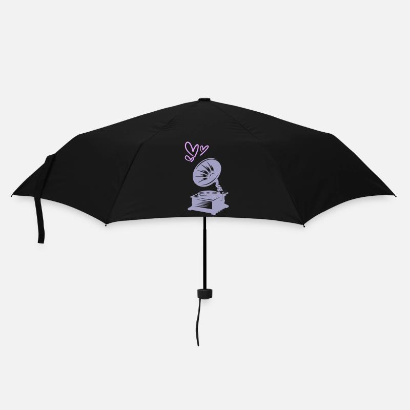 Music Vintage Gramophone - Umbrella (small) - black