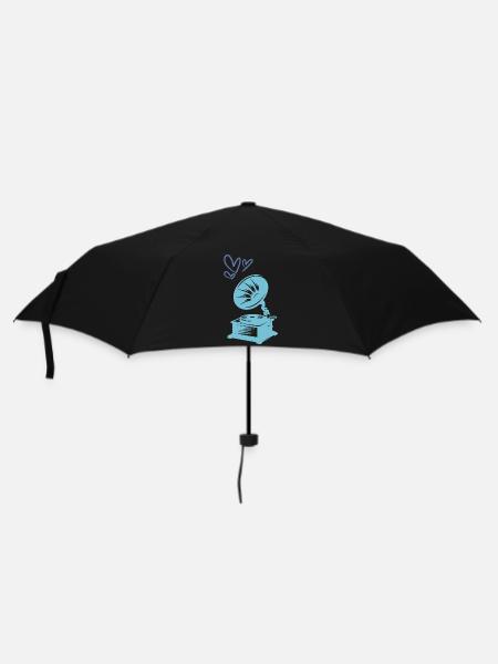 Music Gramophone Retro - Umbrella (small) - black