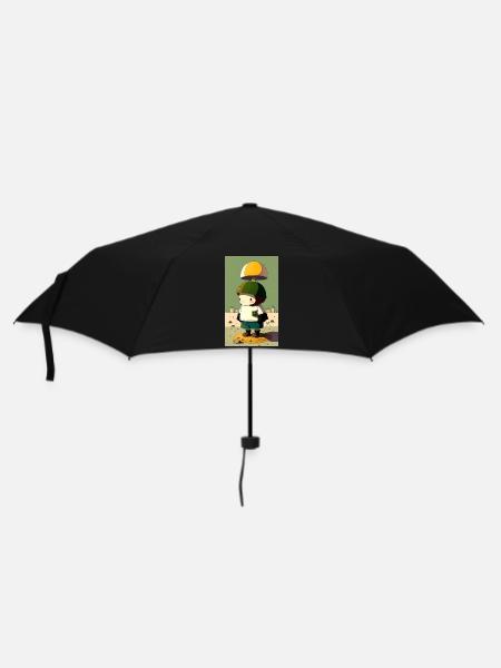 Pilz-Pilz-Charakter - Regenschirm (klein) - Schwarz