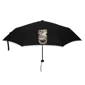 Ramen Ukiyo-E Kanji Retro Ästhetik Kunstwerk - Regenschirm (klein) - Schwarz - Vorne