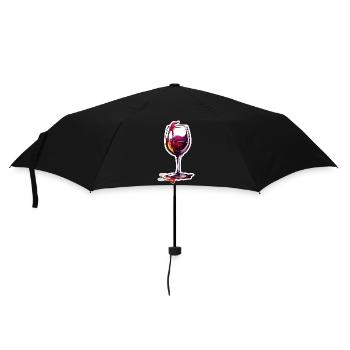 Wine / Grapes / Alcohol / Drink / Enjoy - Umbrella (small) - black - Front