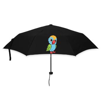 Humor little parrot - Umbrella (small) - black - Front