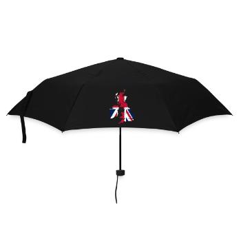United Kingdom Flag Landscape England - Regenschirm (klein) - Schwarz - Vorne