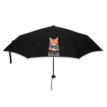 Katze Now we have the salad - Regenschirm (klein) - Schwarz - Vorne