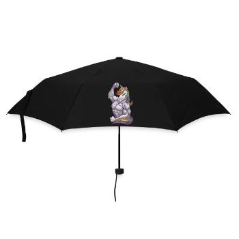 Unicorn Power - Regenschirm (klein) - Schwarz - Vorne