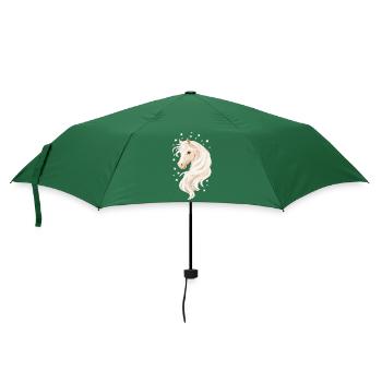 Cheval avec des étoiles - Parapluie standard - vert bouteille - Devant